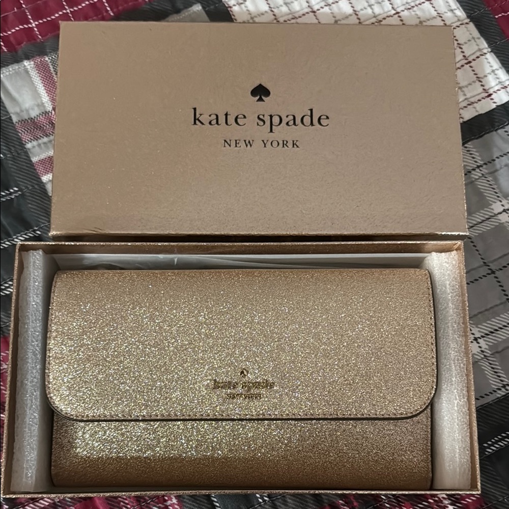 Kate Spade Gold Glitter Wallet